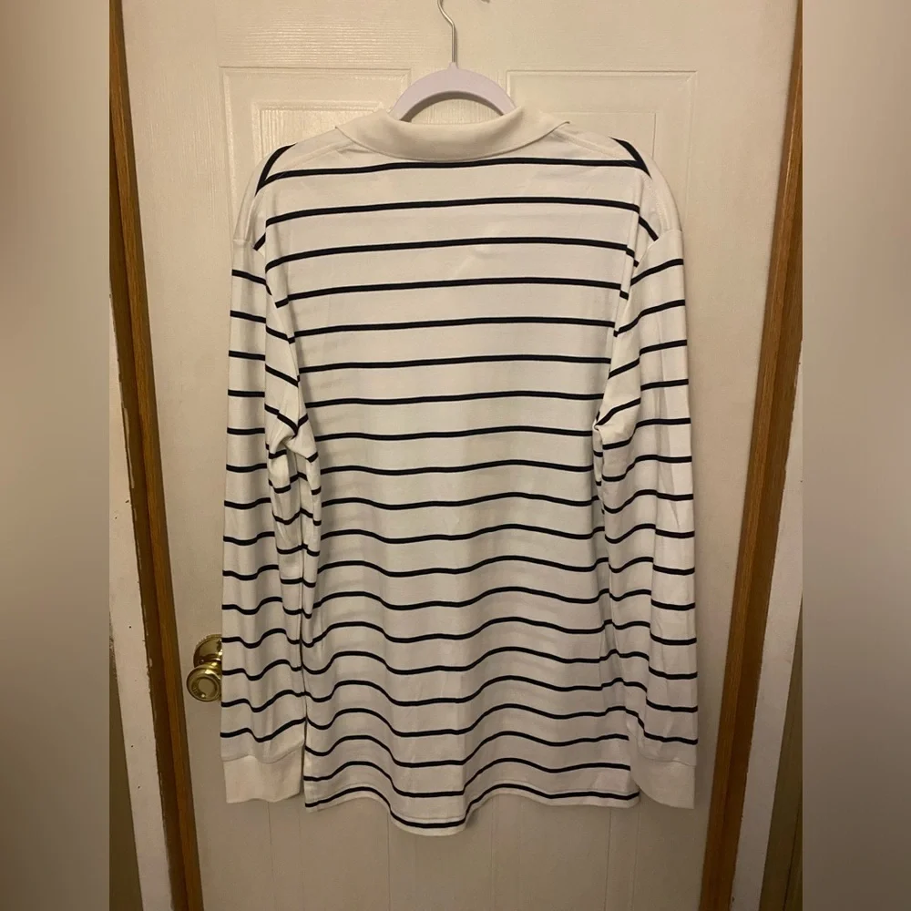 Ralph Lauren White Long-Sleeve Rugby Style Polo